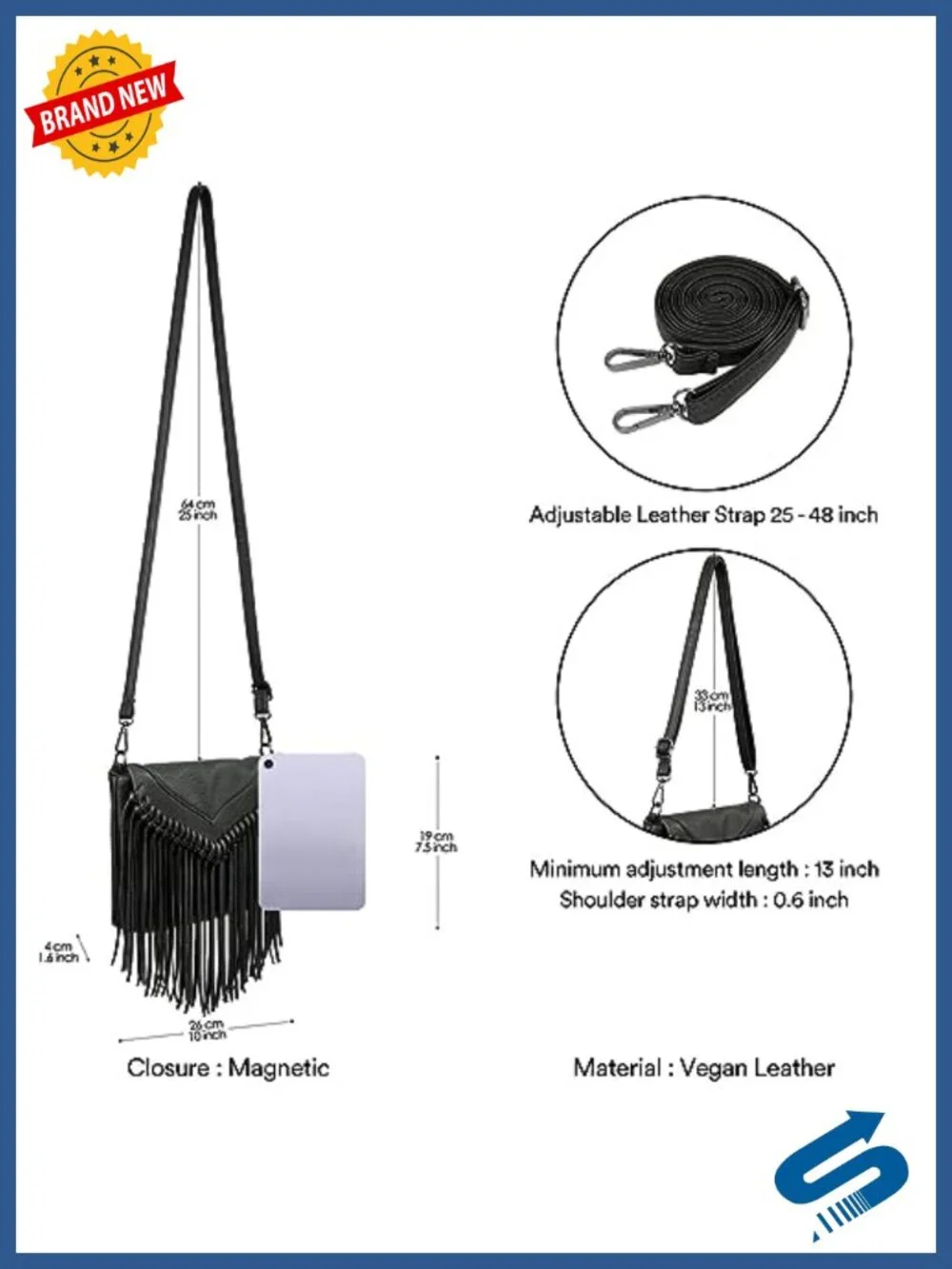 PU Leather Hobo Fringe Crossbody Tassel Purse Vintage Flap Envelope Handbag